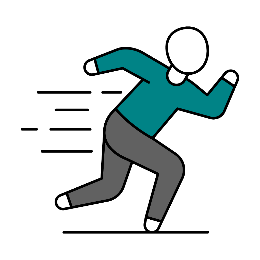 Symbol Sport & Energie: laufende Person